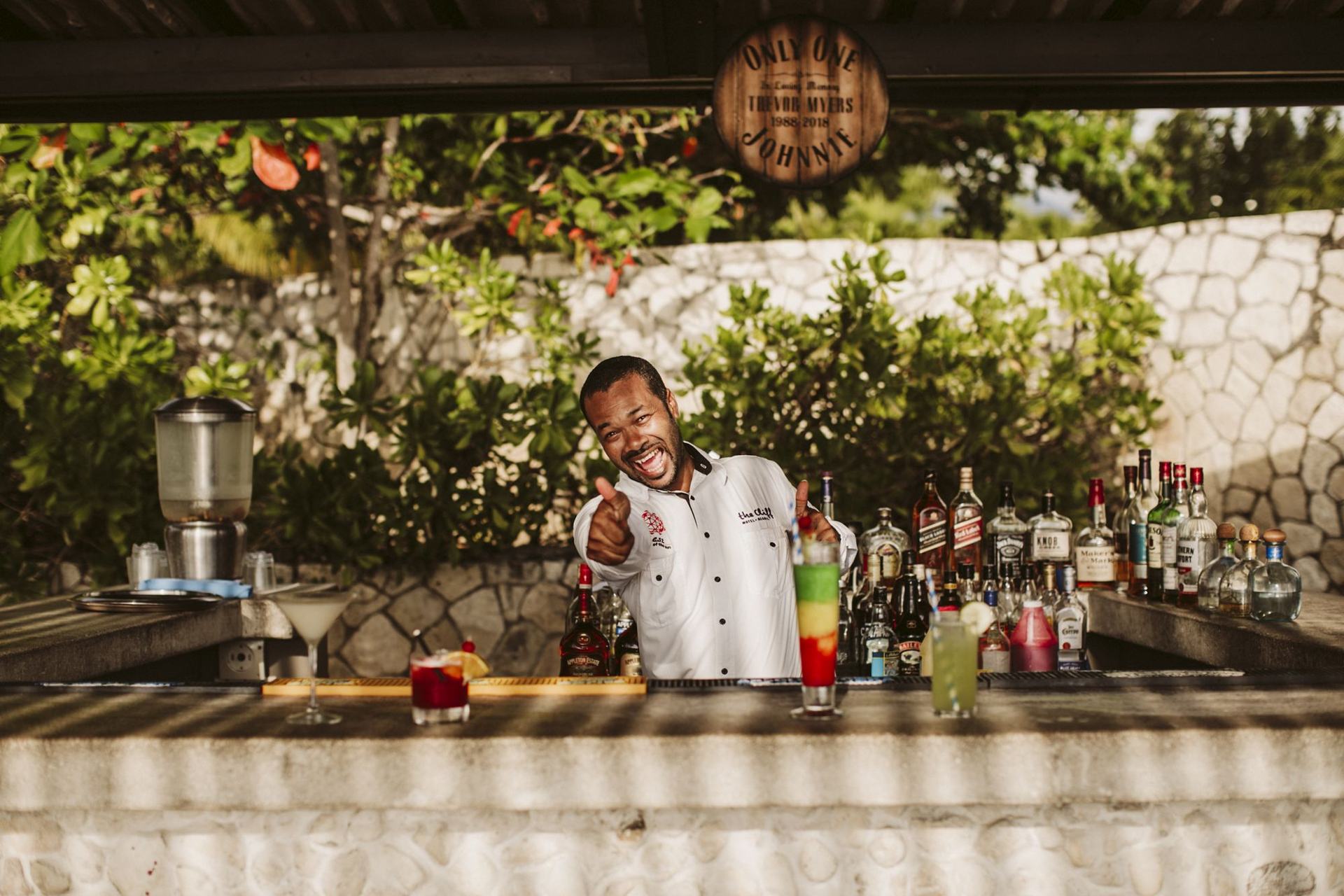 Bartender at one of The Cliff’s bars