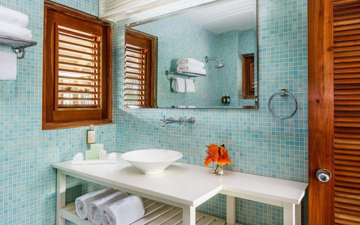 Bathroom finished in cool island tile