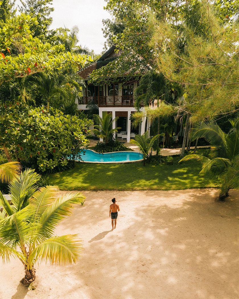 Garden path to the pool
